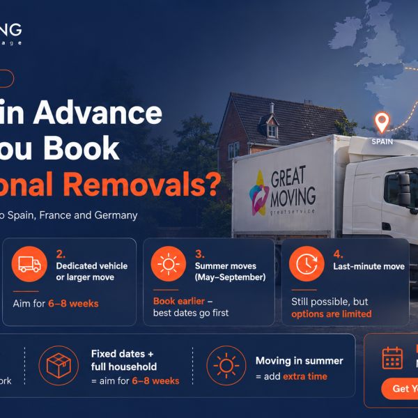 How Far in Advance Should You Book International Removals | Great Moving
