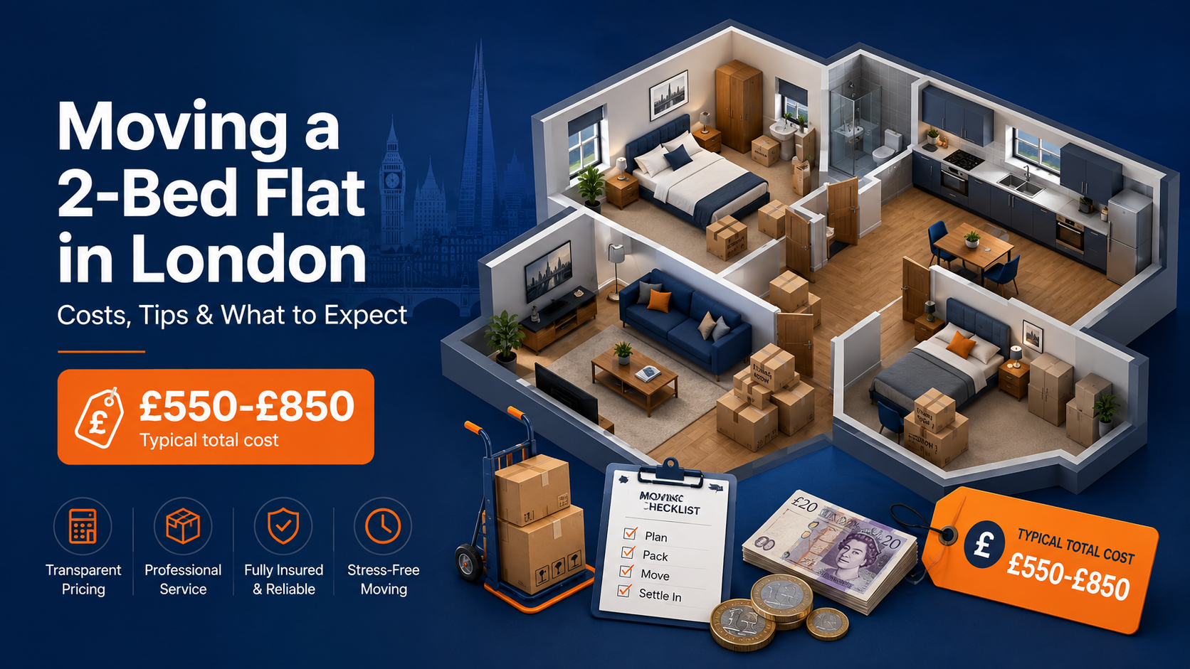 Moving a 2-Bed Flat in London: Costs, Tips and What to Expect | Great Moving Moving a 2-Bed Flat in London: Costs, Tips and What to Expect | Great Moving