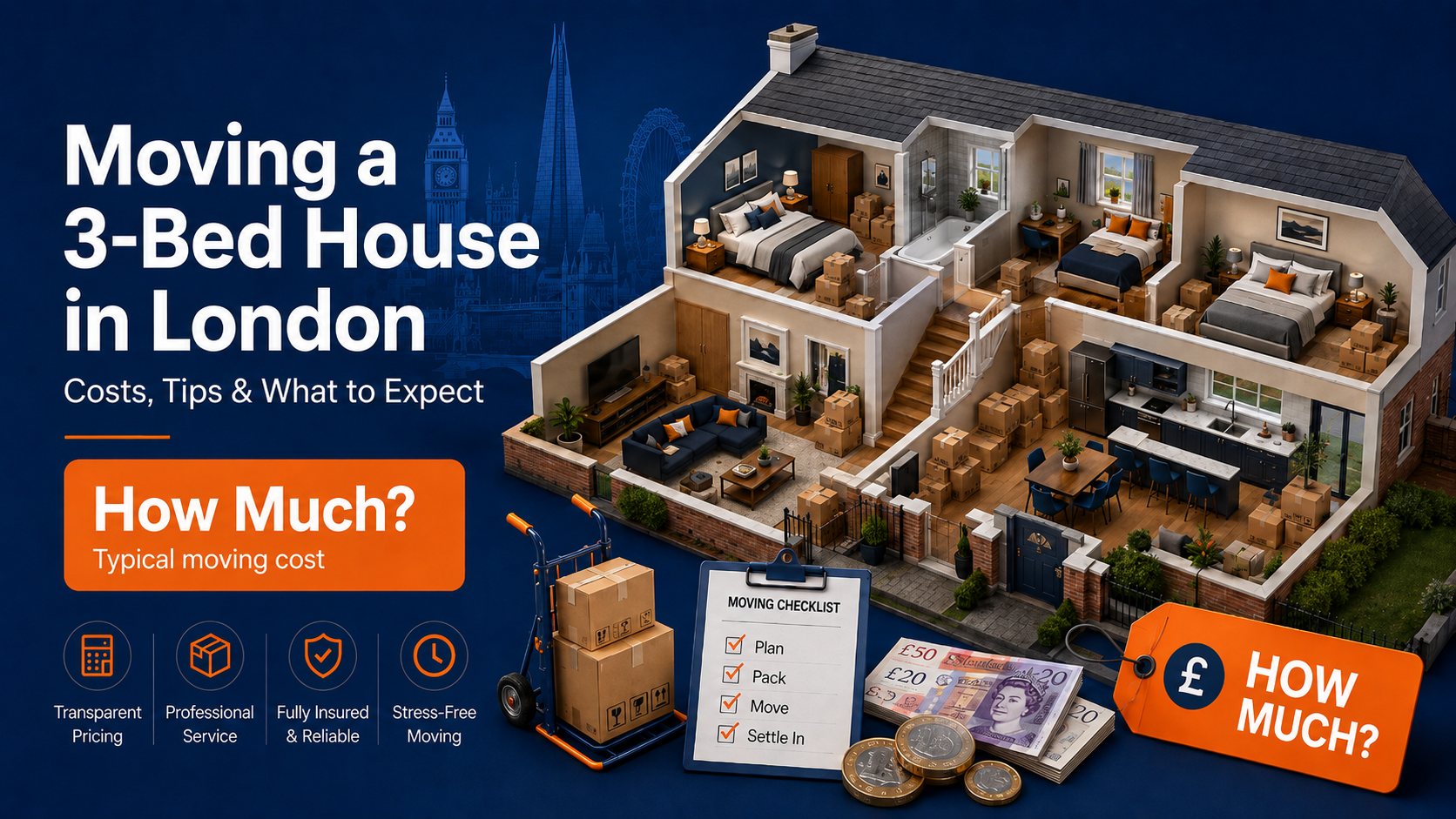 Planning a 3-bedroom house move in London? Find out how much it costs in 2026, how to plan the day properly, and what London-specific complications to prepare for. Planning a 3-bedroom house move in London? Find out how much it costs in 2026, how to plan the day properly, and what London-specific complications to prepare for.